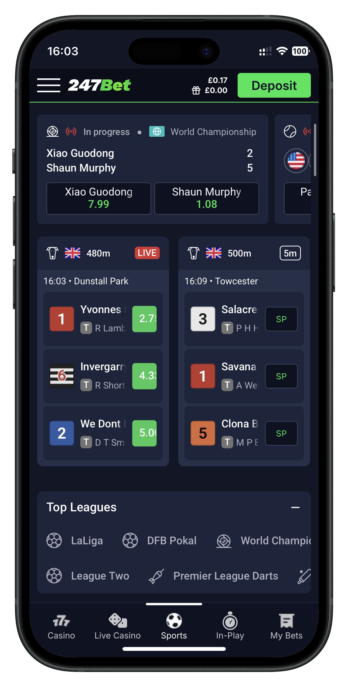 247bet app homepage matches