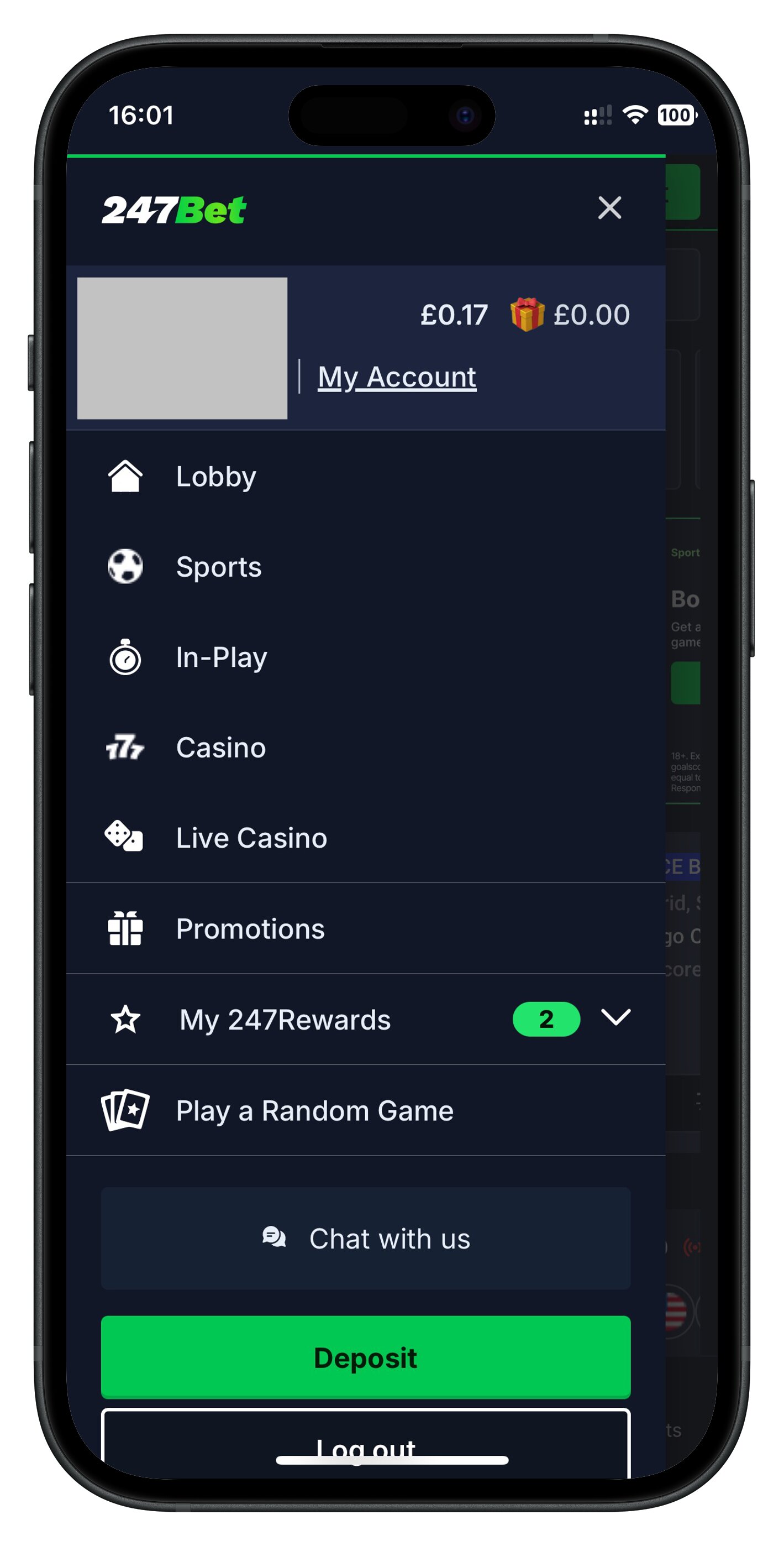 247bet app side menu
