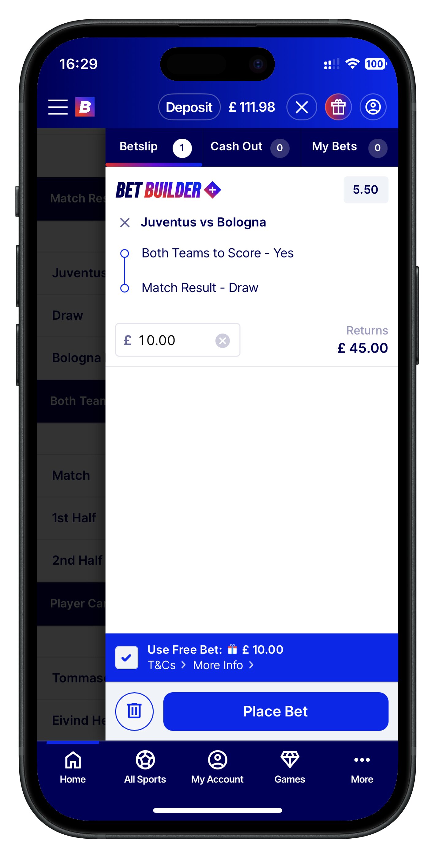 betfred app free bet 2