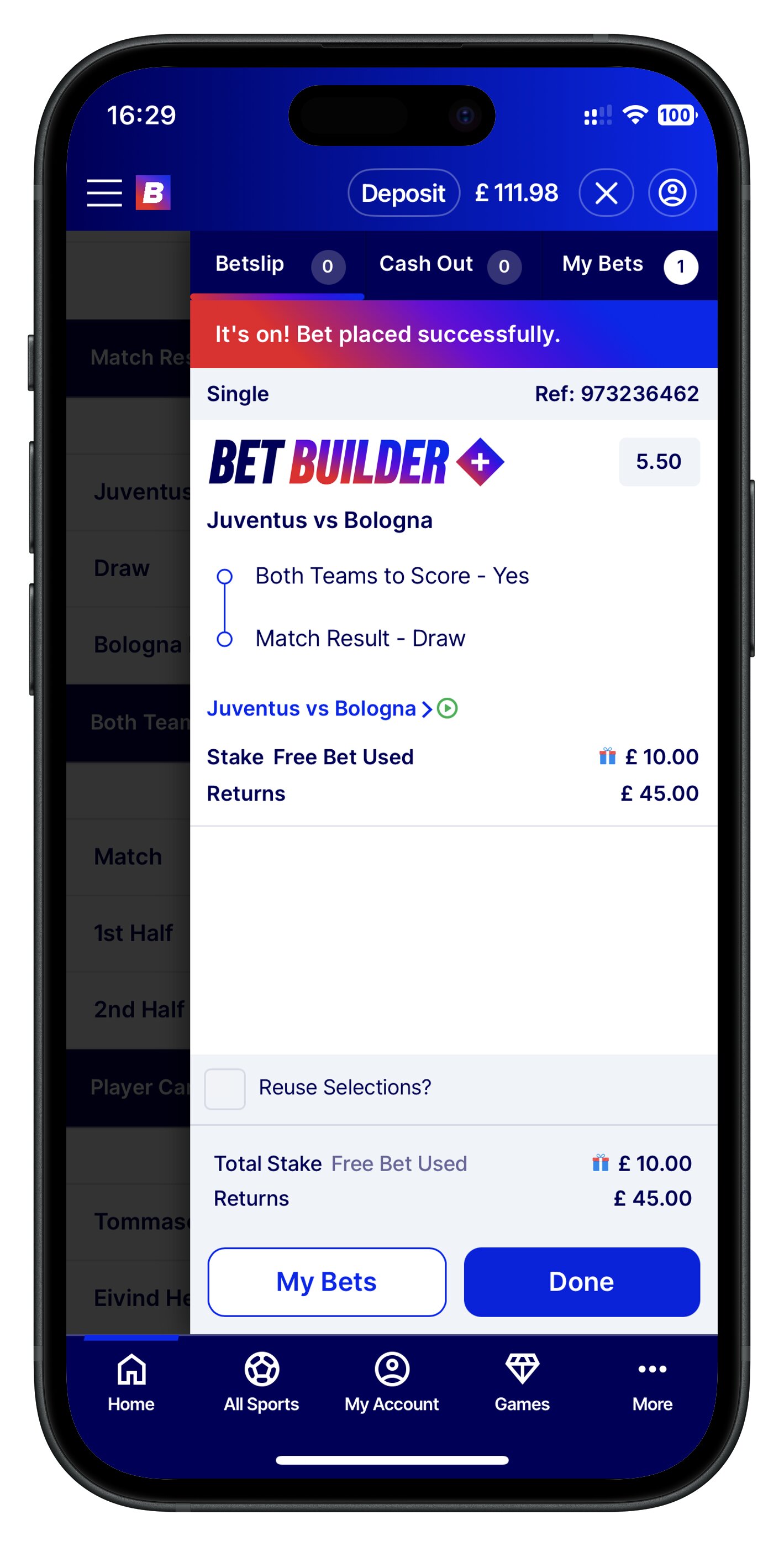 betfred app free bet 3