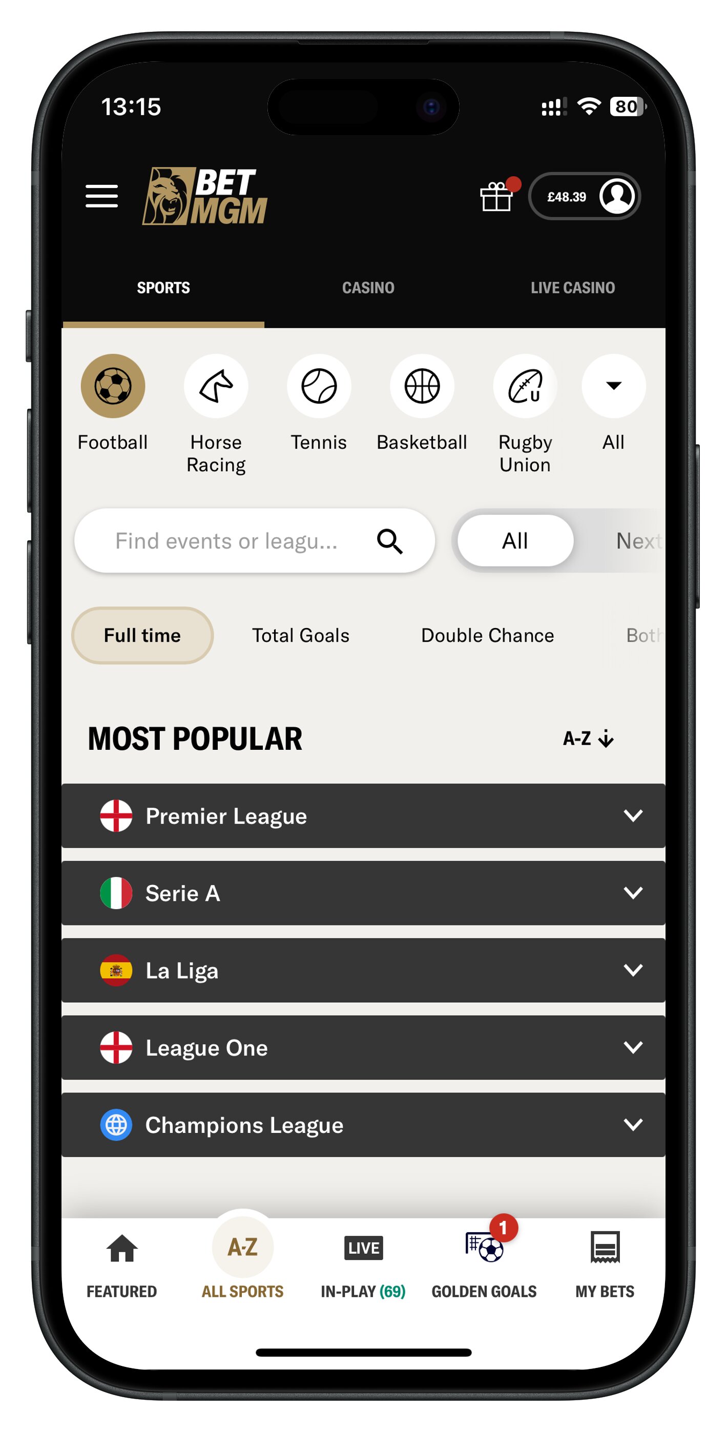 betmgm app homepage