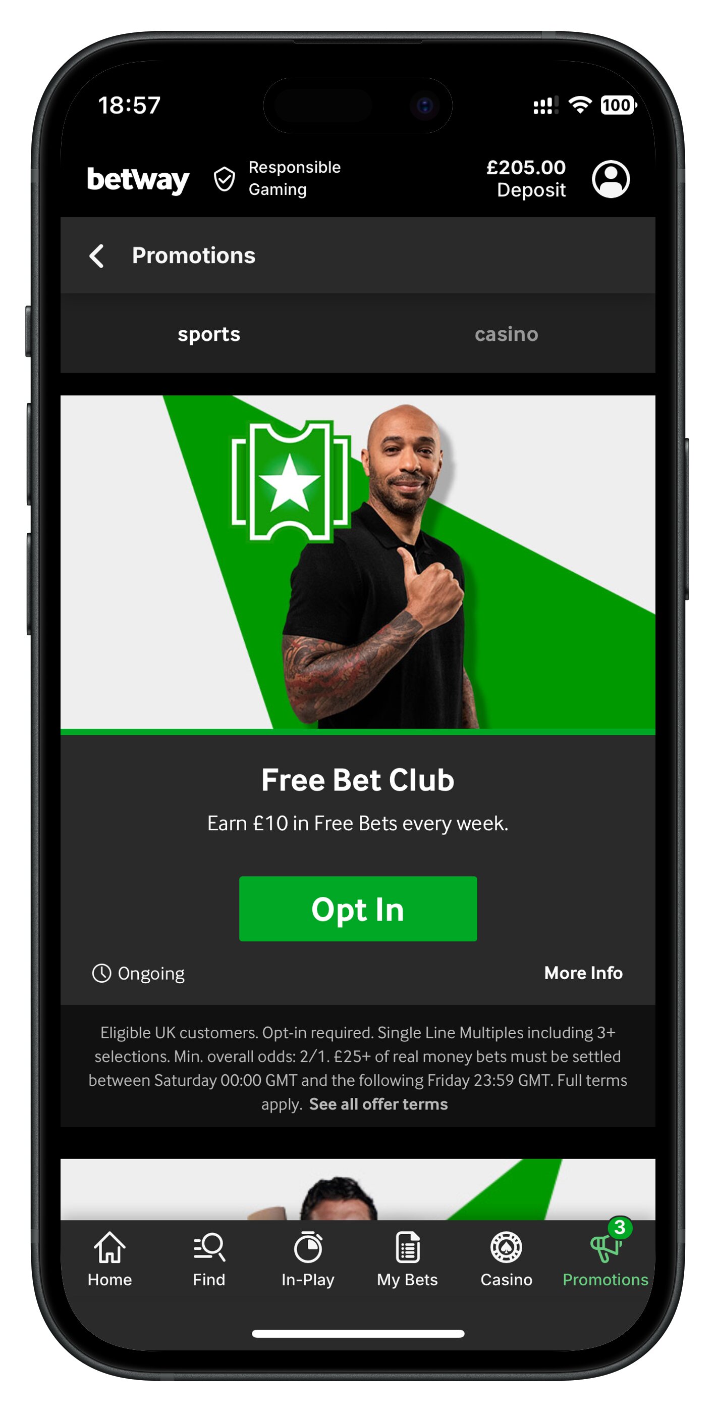 betway app bet club