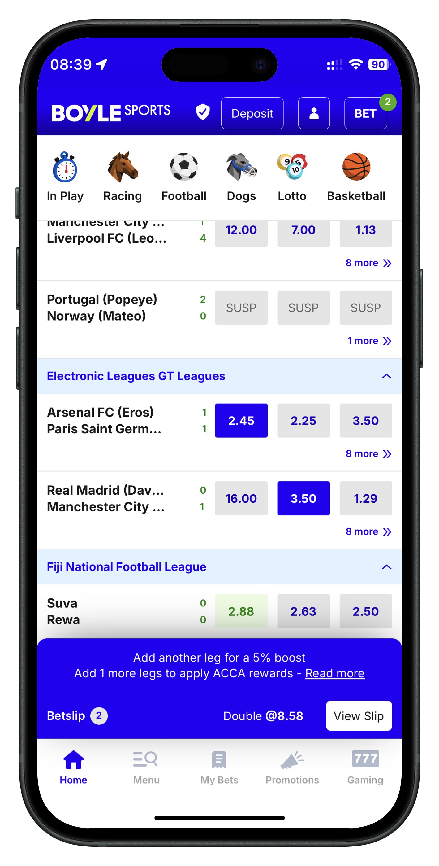 boylesports app acca selections