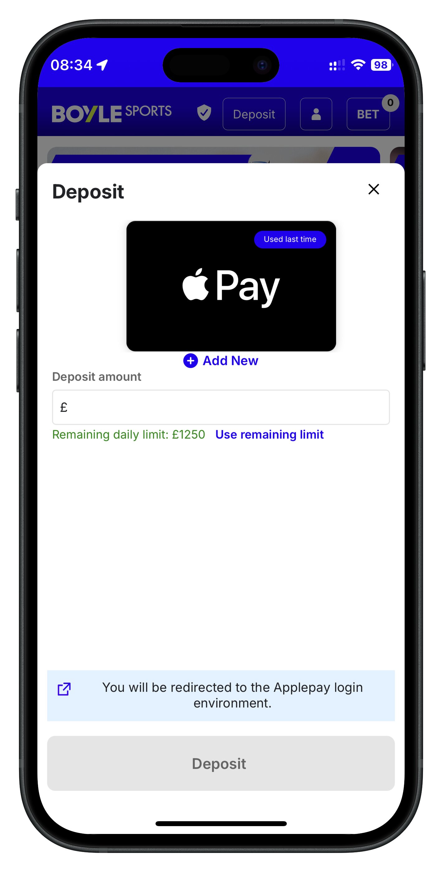 boylesports app deposit