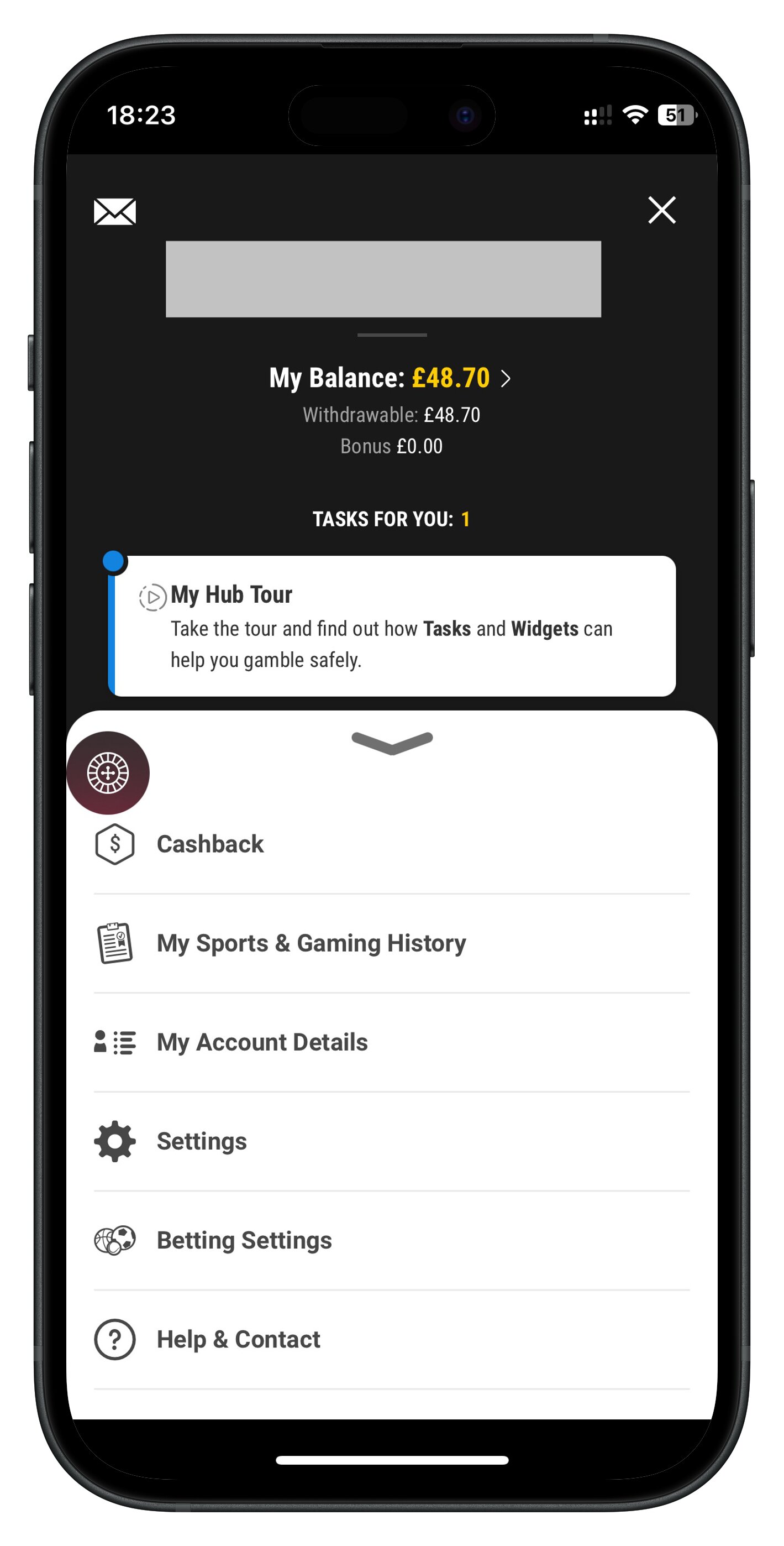 bwin app account page