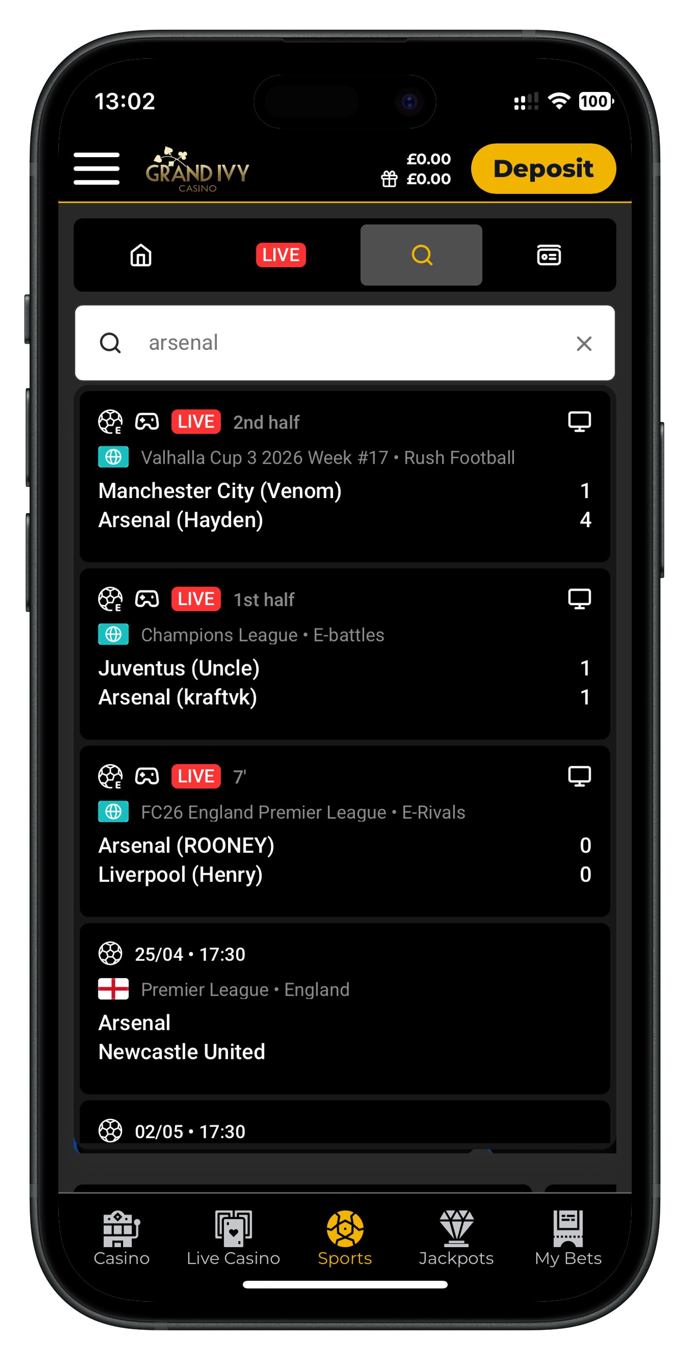 grandivy app search functionality