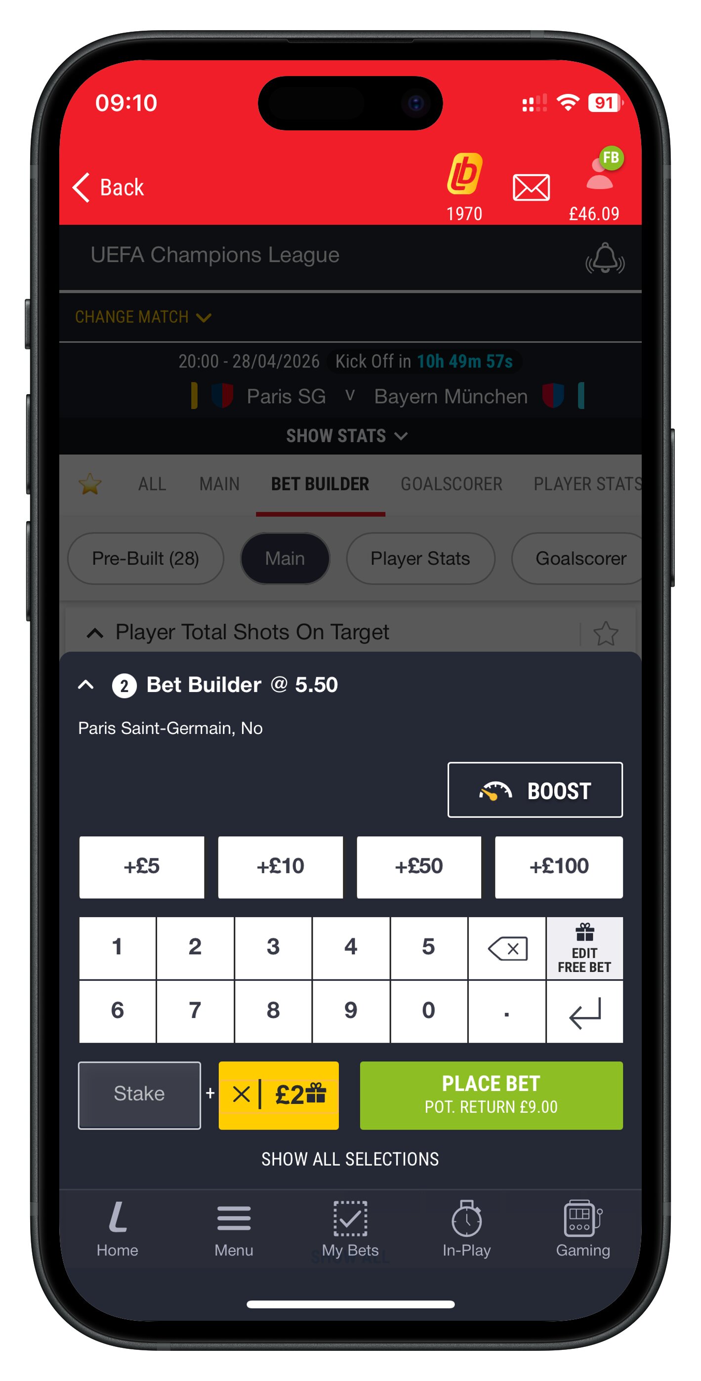 ladbrokes app free bet applied to betslip