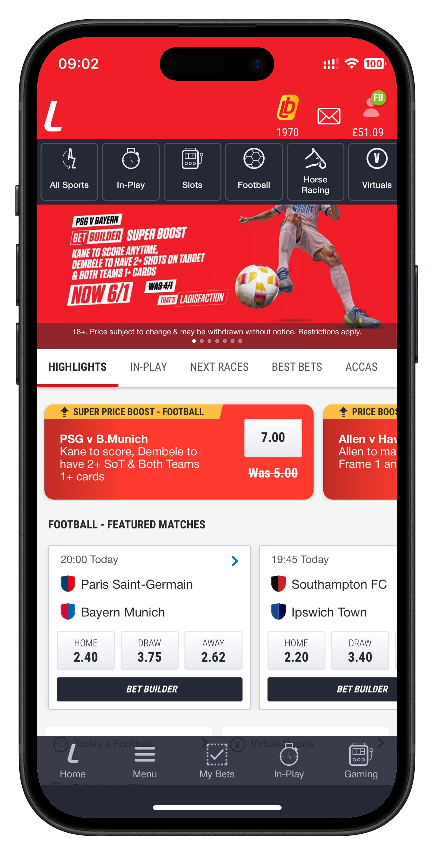 ladbrokes app homepage
