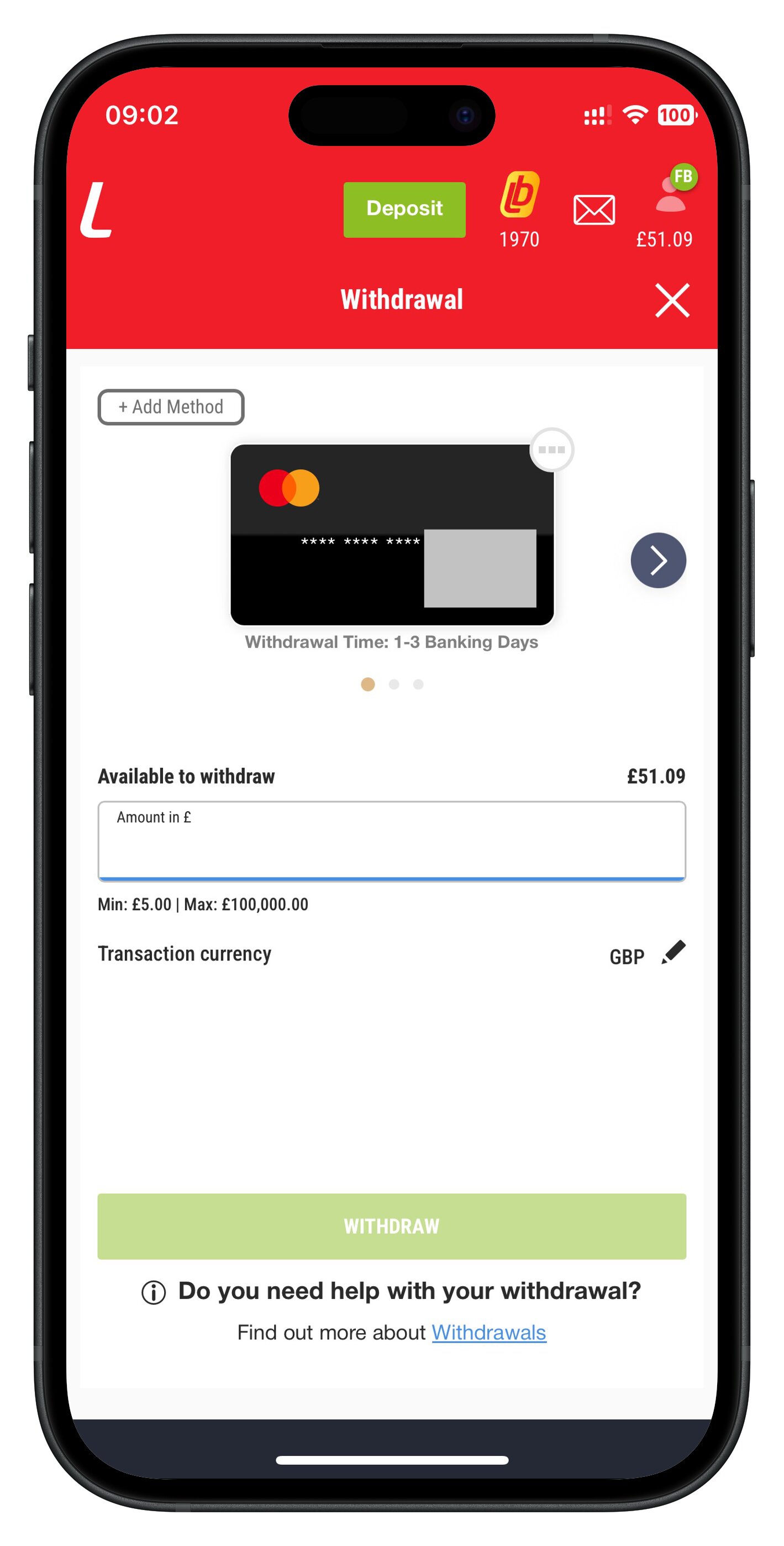 ladbrokes app withdraw
