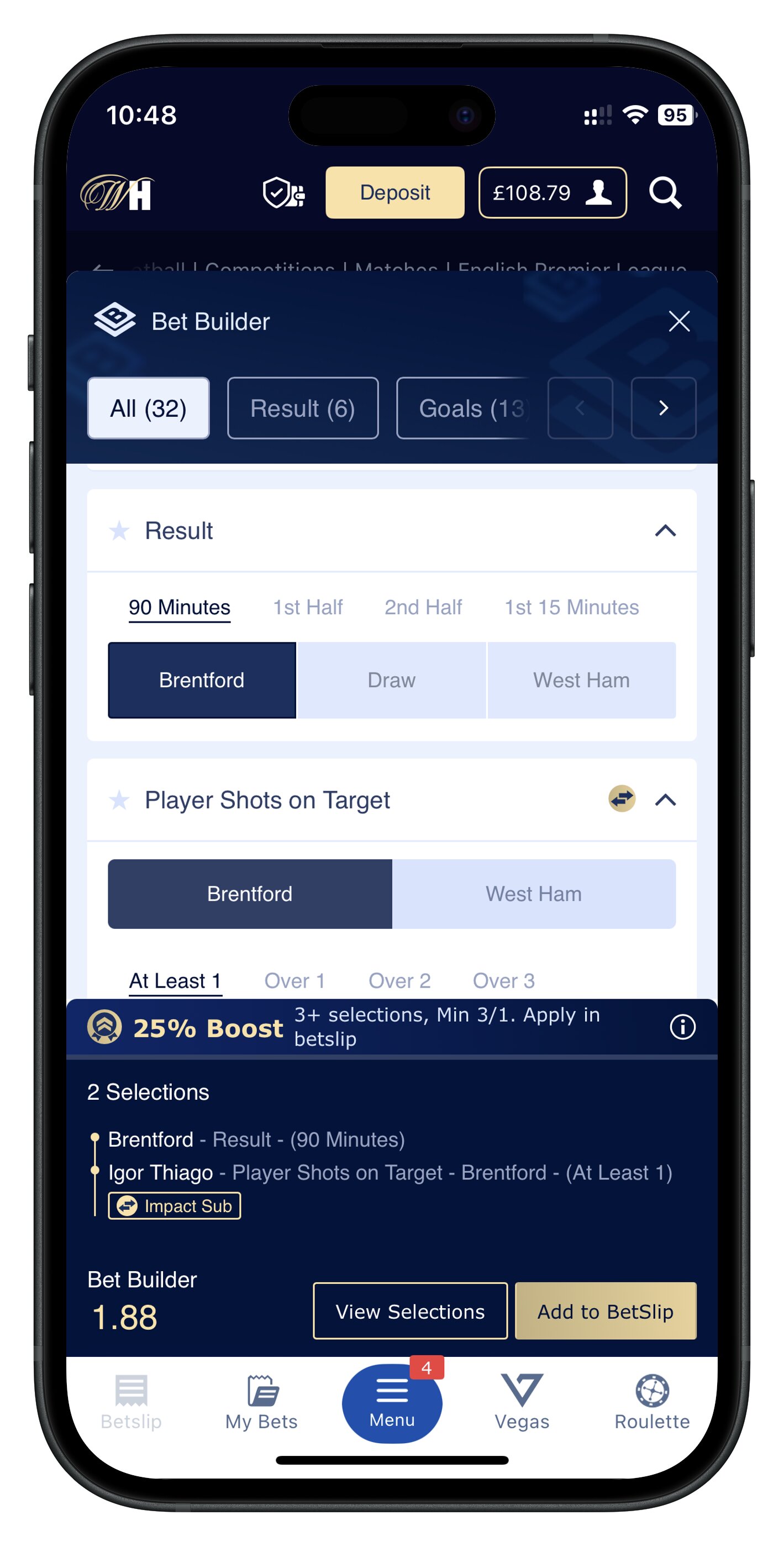 williamhill app bet builder selections
